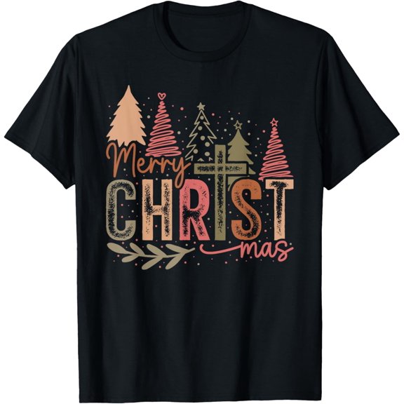Merry Christ Mas Christian Jesus Christmas PJs Xmas Pajamas T-Shirt