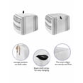 thumbnail image 2 of Grey Striped Toaster Cover 2 Slice, Modern White Striped Abstract Art Aesthetics Dustproof Bread Machine Oven Cover with Storage Pockets, Fits Most Kitchen Toasters Protector, 2 of 5
