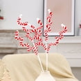 thumbnail image 2 of SLYNSHome Christmas Tree Flower Picks Decorations Plush Red White Flowers Picks Stems for Tree Topper Vase Home Table Decor, 2 of 6