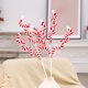 thumbnail image 1 of Decoración para cortar ramas de árbol de Navidad | Utilería de plástico artificial verde y rojo para Navidad | Rama falsa flexible de 19,68 pulgadas | Centro de mesa de la repisa | 1 Pieza, 1 of 6