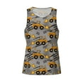 thumbnail image 4 of Gaeub Retro Excavator Men's Athletic Tank Top, Workout Sleeveless Shirts, Running Tank Tops for Gym, Running, Training - Large, 4 of 9