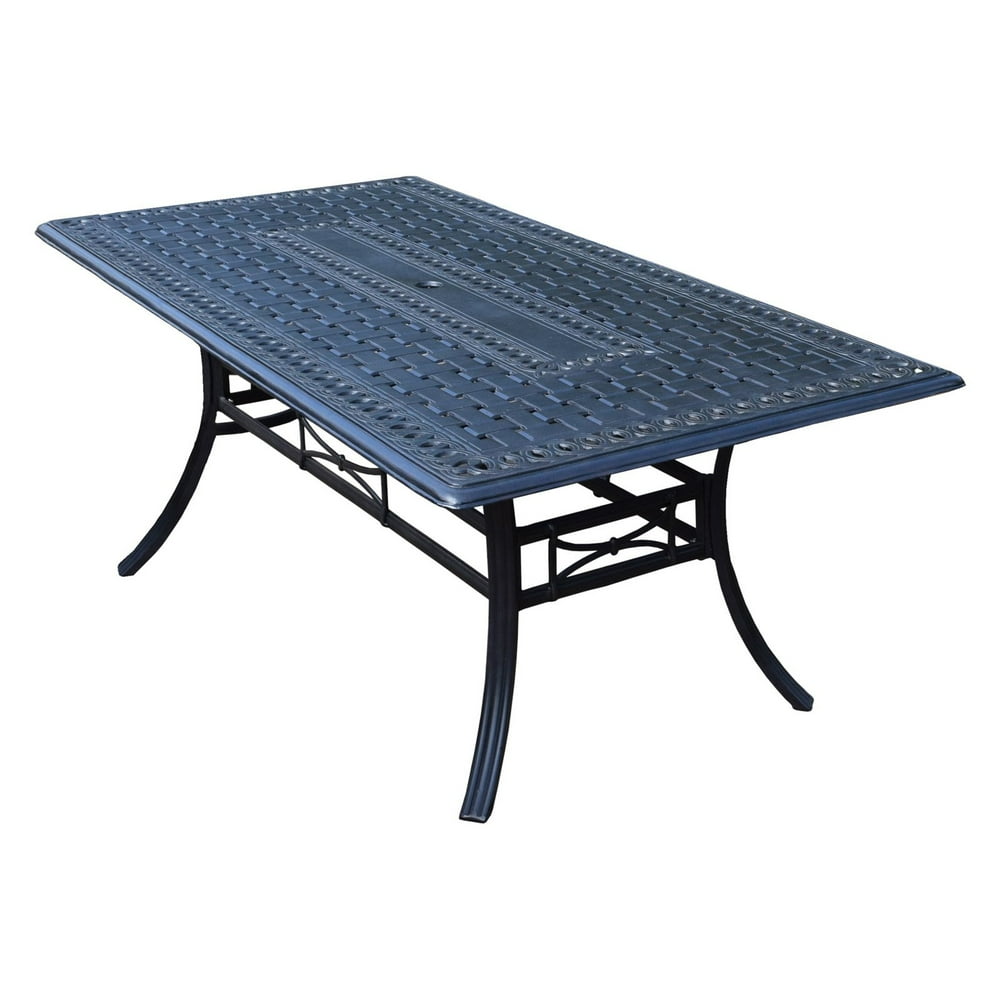 Oakland Living Hampton Aluminum 84 x 42 Rectangular Patio Dining Table