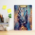 thumbnail image 6 of FMSHPON Pineapple Abstract Clipboard Hardboard Wood Nursing Clip Board and Pull for Standard A4 Letter 13x9 inches, 6 of 8