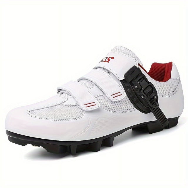 QJUHUNG Men‘s Professional Cycling Sneakers Compatible With SPD Cleat Breathable Sport Shoes For Mountain Bike Ridding Racing Outdoor