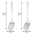 thumbnail image 3 of Stainless Steel Spatulas Set, Silver Slotted Turner, Solid Turner, Kitchen Spatulas for Nonstick Cookware, Dishwasher Safe, Easy to Clean, 3 of 4