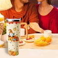 thumbnail image 4 of 40 oz Fall Tumbler With Handle and Straw Lid 40oz Stainless Steel Insulated Thanksgiving Gnome Tumbler Double Insulated Gnome Cup Travel Coffee Thanksgiving Mug, 4 of 5