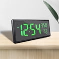 thumbnail image 4 of GROWTH TANK Digital Wall Clock, Large Display Calendar Alarm Day Clock with Temperature, USB green, 4 of 9