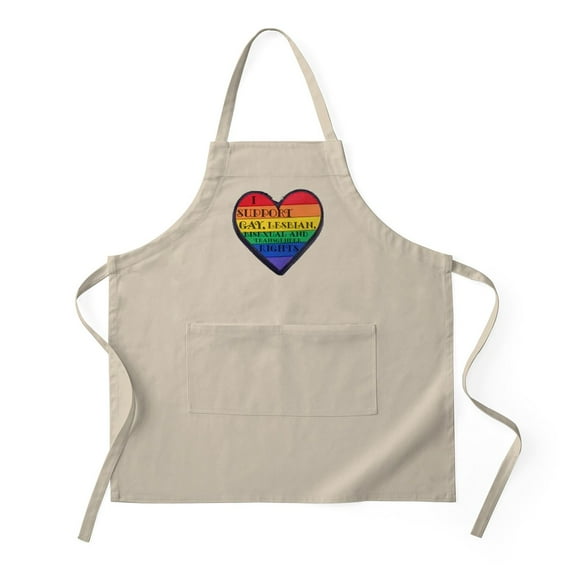 CafePress - I Support GLBT Rights - Kitchen Apron with Pockets, Grilling Apron, Baking Apron
