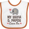thumbnail image 3 of Inktastic My Yia Yia and Papou Love Me Boys or Girls Baby Bib, 3 of 4