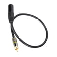 thumbnail image 3 of Cable de micrófono XLR a RCA de alta calidad de 0,5 m con conexión de micrófono mejorada y durabilidad para equipos de audio, 3 of 8