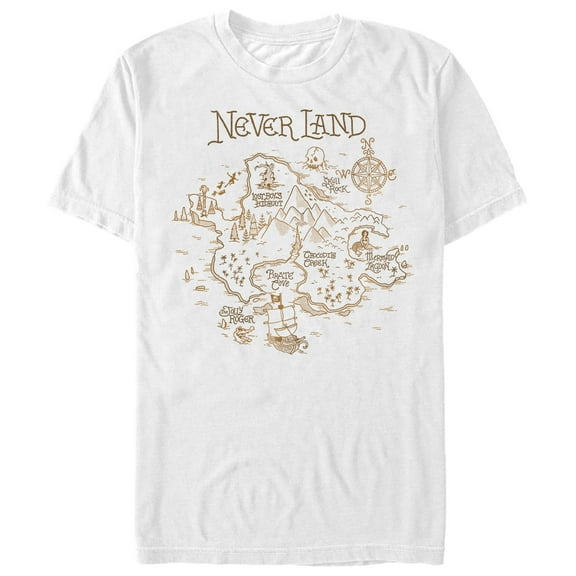 Men's Peter Pan Neverland View Graphic Tee White Medium