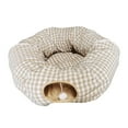 thumbnail image 3 of Gato cama escondite portátil plegable agujero tienda de juguete laberinto juguetes interactivos Beige Yuyangstore jugando túnel tubo, 3 of 8