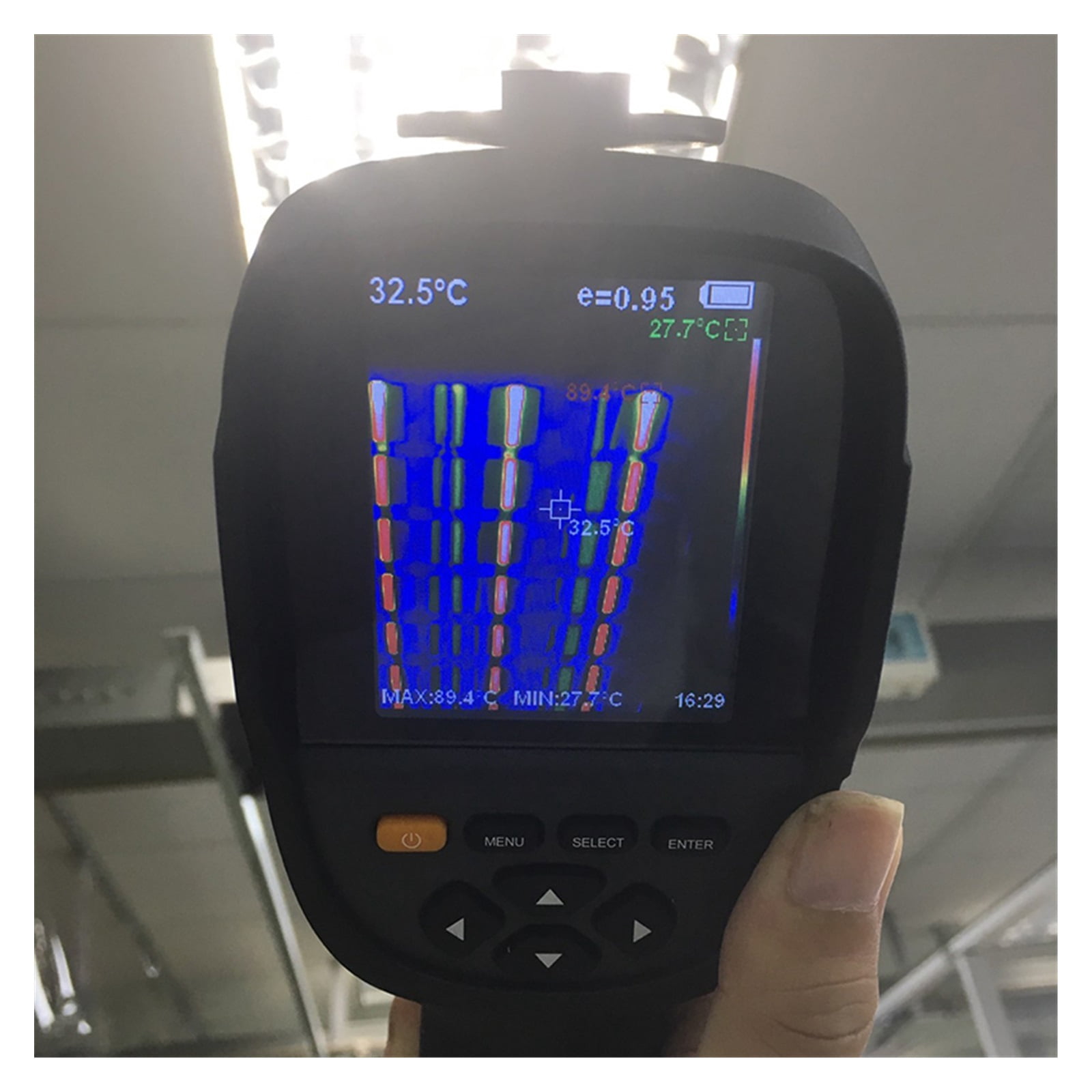 Thermal Imaging Camera, Digital Thermal Imager Detector Handheld Thermal Camera IR Infrared Thermometer Temperature Multifunction High Resolution