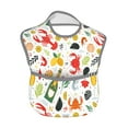 thumbnail image 2 of Zufioo Crabs Shrimps Print Toddler Adjustable Waterproof Bib, 11.6x15 Inch Feeding Bib Suitable for 6-24 Month Babies, 2 of 8