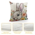 thumbnail image 4 of Nawypu  Easter Floral Tulip Garland Bunny Throw Pillow Cover, Spring Rabbit Holiday Cushion Case Decoration for Sofa Couch, 4 of 5