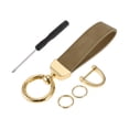 thumbnail image 1 of Llavero de coche Unique Bargains, llavero universal con anillo para llaves de fob para el hogar, aleación de zinc, tono dorado, marrón, 1 juego, 1 of 6