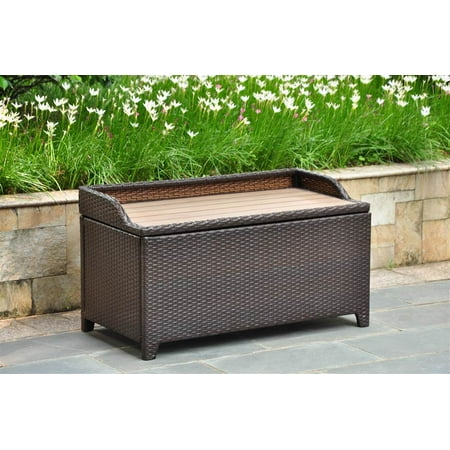 Wicker-Resin/Aluminum-Patio-Bench-with-Storage---Walmart.com