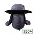 thumbnail image 4 of Magazine Mens Women Outdoor Sport Fishing Hiking Hat UV Protect Face Neck Flap Sun Cap, 4 of 9