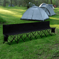 thumbnail image 5 of Yaheetech 8-Seat Portable Folding Camping Bench with High Backrest, Black, 5 of 8