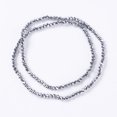 thumbnail image 2 of Faceted Rondelle Electroplate Glass Beads Strands AB Color Plated Silver 4.5x3.5mm Hole: 1mm, 2 of 3