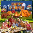 thumbnail image 5 of Fondo de camping, decoración para fiesta de campistas, pancarta de feliz campista, fogata, bosque, aventura, fondo de fotografía para fiesta temática de camping, fiesta de cumpleaños S, 5 of 5