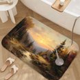 thumbnail image 3 of 1pc A Cabin in the Autumn Woods Absorbent Non-Slip Bathroom Thickened Flannel Rug Decor,Soft,Quick Drying,Suitable For Indoor/outdoor Use,Bathrooms,Bedrooms,Kitchens,Terrace,Laundry Rooms,16"x24", 3 of 9