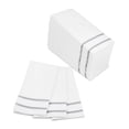 thumbnail image 1 of Fete - Toallas desechables de mano para ba&ntilde;o, dise&ntilde;o plateado, 100 toallas de invitados con tacto de lino, servilletas formales para cena, aniversario y boda para mesas, habitaci, 1 of 6