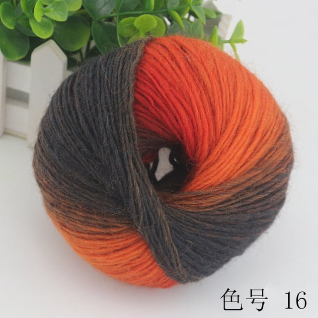 Namzi Paquete de 2 Hilo suave arcoíris 100% lana Hilo degradado multicolor para crochet y tejido Longitud total 180 m × 2, 392 yardas, 100 g, O