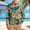 Orange, variant on Dolkfu Mens Shirt Button Down Ahola Floral Shirt Hawaiian Long Sleeve Mens Tees L