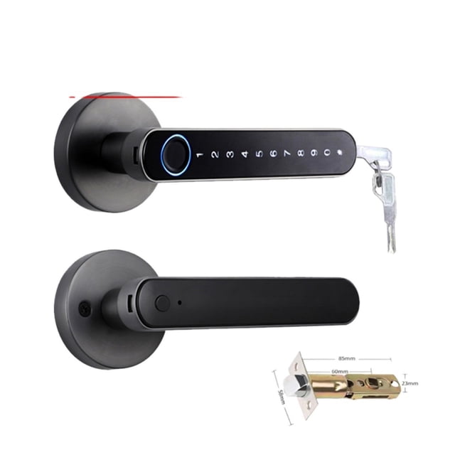 Door Lock, Fingerprint Door Lock for bedroom Biometric door Handle knob lock Tuya Keyless Smart Electric Security Locks ,Easy to Install