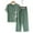 Green, variant on Njoeus Two Piece Sets for Women Dressy, Pajama Pants Women Women's Pajama Sets Summer Two Piece Striped Outfits Set Short Sleeve Tops Capris Pants Loungewear Cotton Linen Set Cute Pajama Sets for Wome