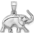 thumbnail image 4 of 14K White Gold 3D Polished Elephant Pendant Made In Indonesia k5337, 4 of 6