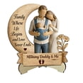 thumbnail image 2 of Japceit Wooden Fathers Day Mothers Day Gifts, Heart Shaped Parent Figurine Desk Decor Warm Ornament For Birthday Home Office Decoration, 2 of 5