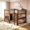 Natural, variant on AUU Twin Size Wooden Loft Bed with Sliding Chalkboard Panel, Built-in Bookshelf & Safety Guardrails – Space-Saving Elevated Bed Frame for Bedroom, Studio, or Multi-Purpose Room