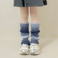 thumbnail image 2 of Tisuna Girl'S Socks Kids Toddler Knee High Stacked Socks Gradient Print Leg Warmers Loose Socks For Toddler Baby Girls Kids Navy, 2 of 3