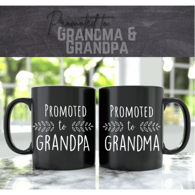 Promoted to Grandpa Yeti Tumbler, Promoted to Grandma Coffee Mug