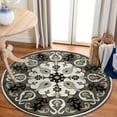 thumbnail image 5 of LR Home Wren 5' Round Gray Medallion Indoor Area Rug, 5 of 7