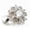 Surgical Steel, variant on Flat Back Studs Internally Threaded 16g with Paved CZ Flower and Round CZ Center
