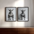 thumbnail image 3 of Animals Taking a Bath Abstract Funny Canvas Painting Print Wall Art for Living Room Bathroom Decoration Frameless, 3 of 7