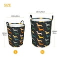 thumbnail image 5 of Balery Plaid Dachshund Round Laundry Basket with Handles Waterproof Freestanding Laundry Hamper for Clothes Toys in the Dorm and Family-, 5 of 8