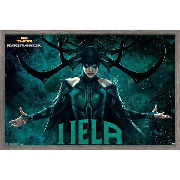 Marvel Cinematic Universe - Thor - Ragnarök - Hela Wall Poster, 22.375" x 34", Framed