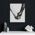 thumbnail image 4 of Nawypu Love Hand Picture Decor Wall Art Woman and Man holding hands Canvas Print Black and White Simple Modern Sketch Painting for Living Room Bedroom Decoration 16x20 Panel, 4 of 4