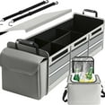 thumbnail image 5 of Car Trunk Organizer,115L Heavy Duty Collapsible Trunk Storage, with Insulated Leakproof Cooler Bag Vehicle Cargo Organizer with Lid, 3 Compartments, Straps For Car,Suv,Jeep,Sedan-Grey, 5 of 5