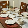 thumbnail image 4 of Tabletops Gallery Taylor 12 Piece Embossed Stoneware Dinnerware Set, Cream White (Service for 4), 4 of 9