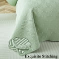 thumbnail image 2 of PERFEMET Boho 3-Piece Bed in a Bag Set, Green Geometric Ultrasonic Embossed, Full/Queen, 2 of 9