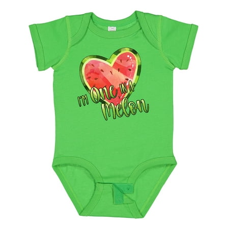 

Inktastic I m One in a Melon- Watermelon Heart Gift Baby Boy or Baby Girl Bodysuit
