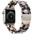 thumbnail image 3 of V-MORO Resin Band Compatible with Apple Watch Band Series 9/8/7 45mm 44mm 42mm Lightweight iWatch Strap Series 6/5/4/3/2/1/SE with Starlight Metal Buckle Wristband Women Men, 3 of 8