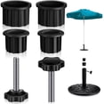 thumbnail image 1 of Base de Parasol en Plastique Robuste Support Résistant aux Intempéries Pièces de Rechange pour Parasol avec Vis M8 pour Jardin Extérieur Terrasse Porche, 1 of 11