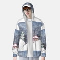 thumbnail image 4 of Kll Winter Landscape Print Men'S Women’s Upf 50+ Sun Protection Outdoor Hoodie Jacket Long Sleeve Fishing Hiking Performance Shirt- Medium, 4 of 8