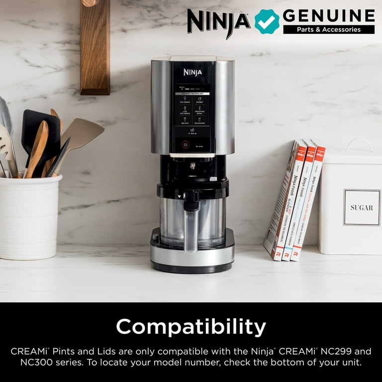 Ninja® CREAMi® Pints and Lids - 2 Pack, Compatible with NC300 Series Ninja®  Creami® Ice Cream Maker, XSKPLID2CD